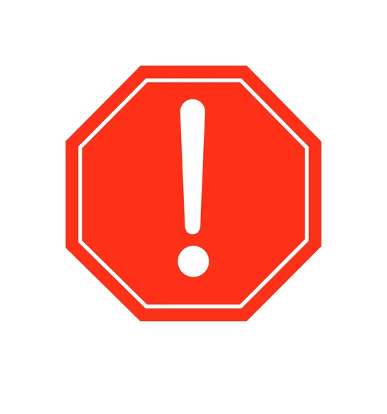 Warning sign red warning icon vector illustration isolated — Stockvektor