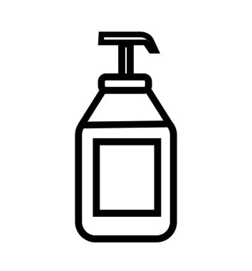 Antiseptik çizgi ikonu vektör simgesi beyaz arkaplan antiseptiğine izole edildi