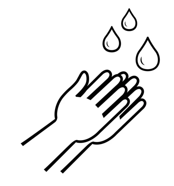 Lavage des mains icône vectorielle style linéaire signe lavage des mains symbole illustration pixel vecteur graphique vectoriel — Image vectorielle