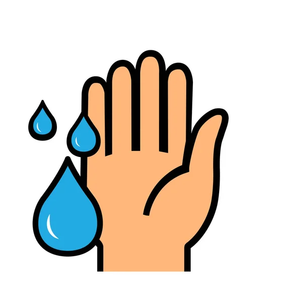 Lavaggio mani vettoriale icona segno lavarsi le mani simbolo illustrazione — Vettoriale Stock