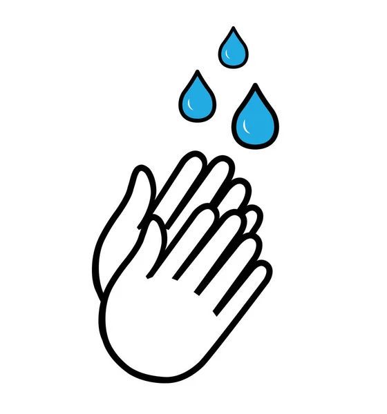 Πλύνετε το χέρι επίπεδη διάνυσμα εικονίδιο καθαρά χέρια επίπεδη διάνυσμα εικονίδιο — Διανυσματικό Αρχείο