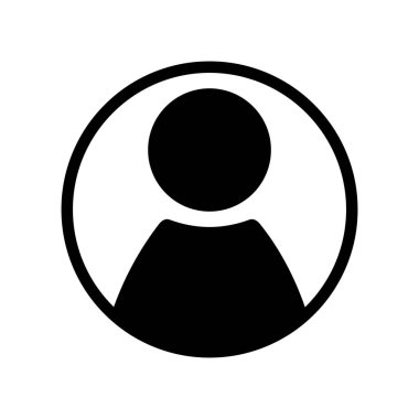 Web için izole edilmiş kullanıcı adam avatar profil sembolü