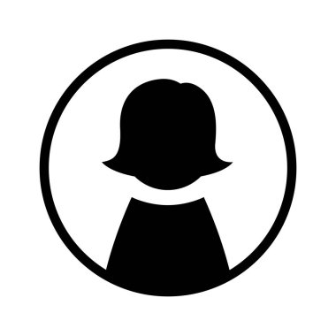 İş avatarı kadın simgesi web için izole edilmiş