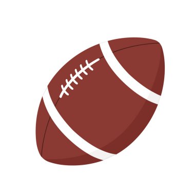 Rugby futbol topu ikonu vektör çizimi izole edildi