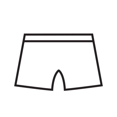 Taslak iç çamaşırı simgesi izole vektör çizim vuruşu