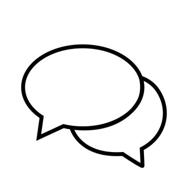 Konuşma balonu iletişim vektörü illüstrasyonu