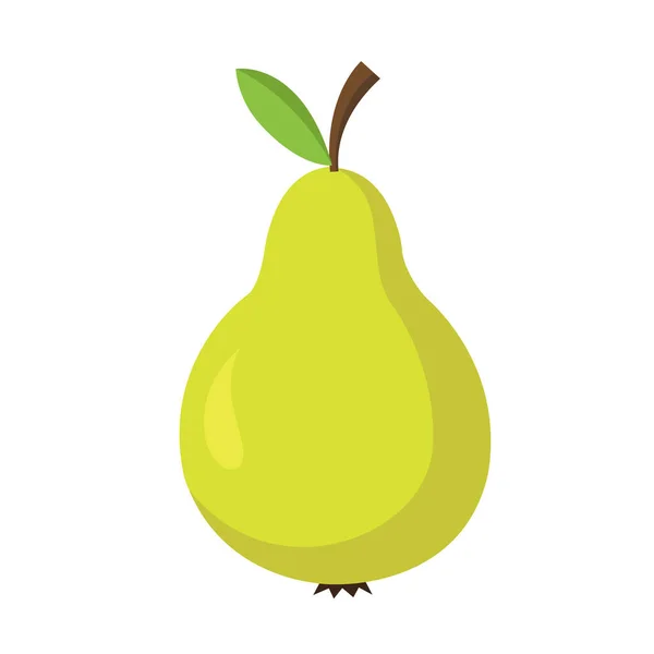 Birne Frucht Symbol Bild Vektor Illustration flaches Design — Stockvektor