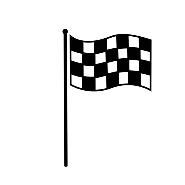 Ícone de bandeira de corrida isolado ícone móvel web plana — Vetor de Stock