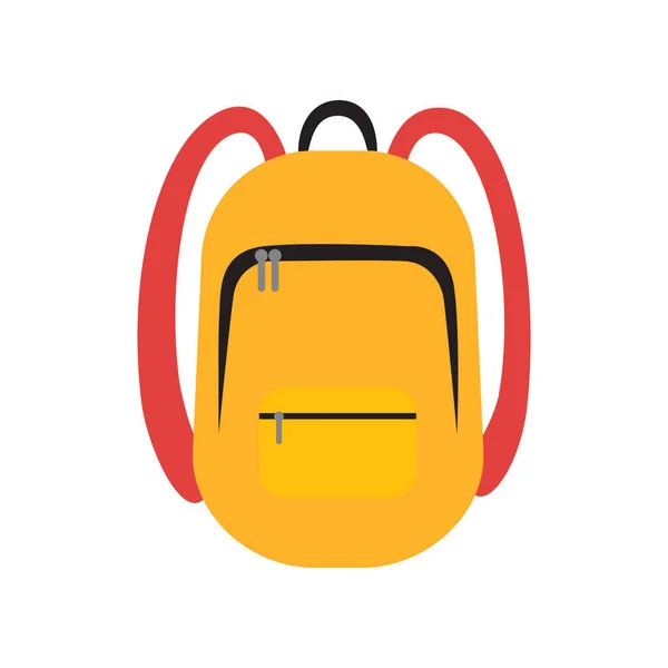 School Backpack icon flat vector illustration isolated eps 10 — Stock Vector