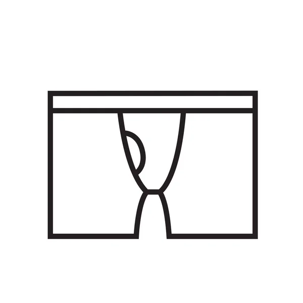 Çizgi iç çamaşırı simgesi izole vektör çizimi — Stok Vektör