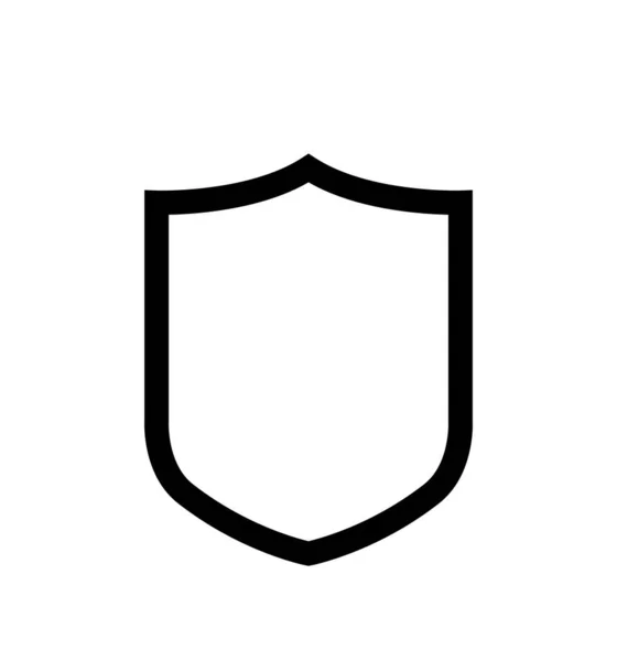 Icono de protección de icono de escudo vectorial aislado en blanco — Vector de stock