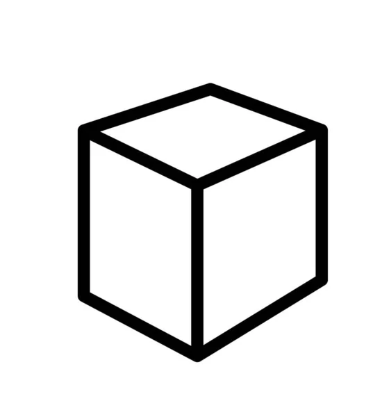 Icono de línea de cubo en la ilustración de vector de fondo blanco — Vector de stock