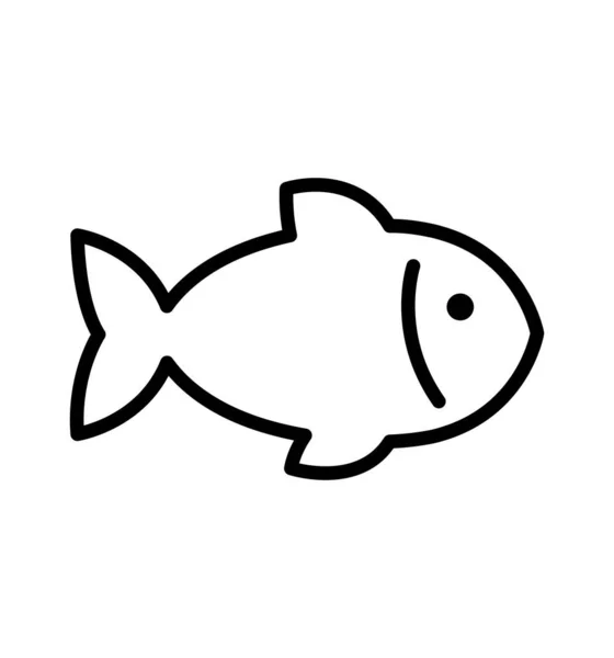 Línea de peces icono vector ilustración eps 10 aislado — Archivo Imágenes Vectoriales