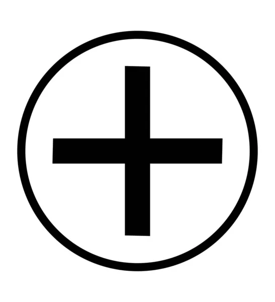 Знак плюс ізольовано на білому векторі — стоковий вектор