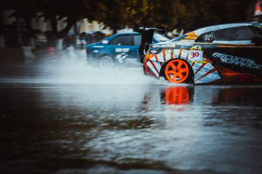 Novokuibyshevsk, Rusya Federasyonu - 24 Haziran, 2017:Technopark.The makine etkili yarışmalar sürükleniyor. Editoryal görüntü