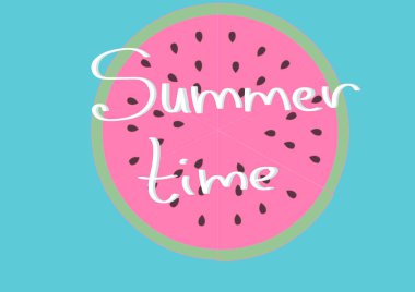 Bir karpuz parça üzerinde hafif bir arka plan kesme