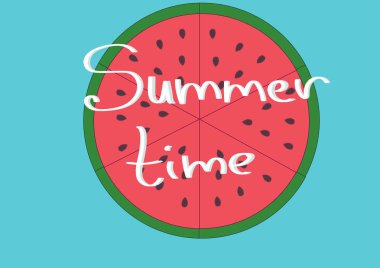 Bir karpuz parça üzerinde hafif bir arka plan kesme