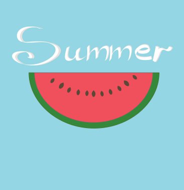 Bir karpuz parça üzerinde hafif bir arka plan kesme.