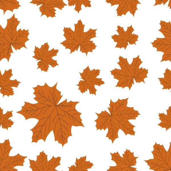 Nahtloser Hintergrund mit Herbstblättern — Stockvektor
