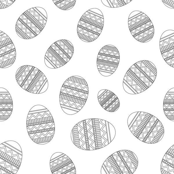 Комплект пасхальных яиц на белом фоне — стоковый вектор