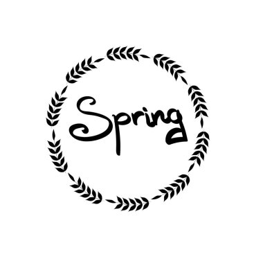 Bahar yazıt buğday kulak bir daire içinde