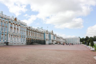 Saint-Petersburg, Rusya-10 Temmuz 2014: Tsarskoye Selo şehir yer alan Catherine Sarayı