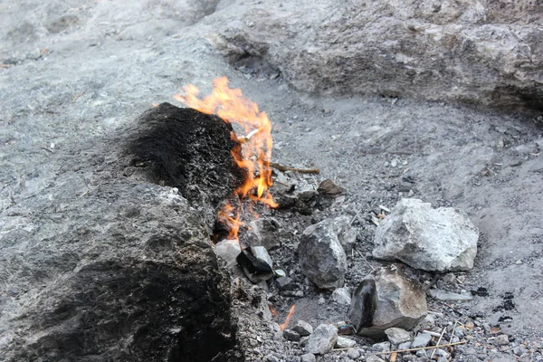 Landschaften Natur über Feuer Berg Yanartash in der Türkei — Stockfoto