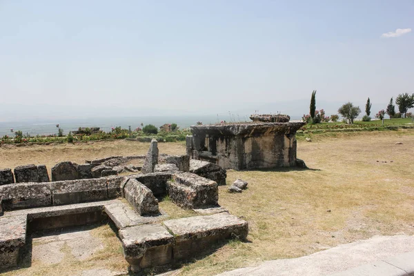 Starożytnych zniszczone miasto Hierapolis w Turcji — Zdjęcie stockowe