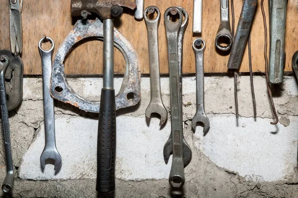 Een set van instrumenten voor mechanische werken. — Stockfoto