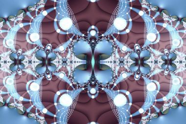 Fraktal görüntü: karanlık bir arka plan üzerinde güzel desenler.