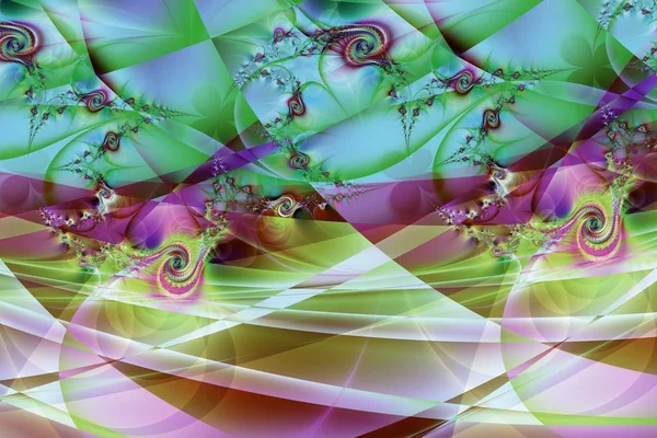 Imagem fractal: mundo colorido — Fotografia de Stock