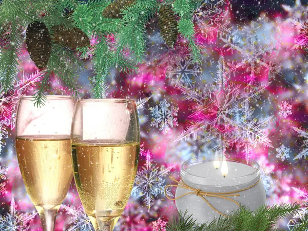 Beautiful festive background Christmas and New year. — Stock Photo, Image