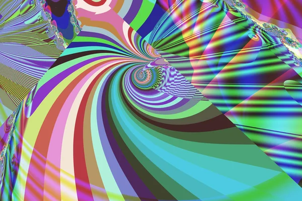 Imagem fractal: listras coloridas brilhantes e linhas. — Fotografia de Stock