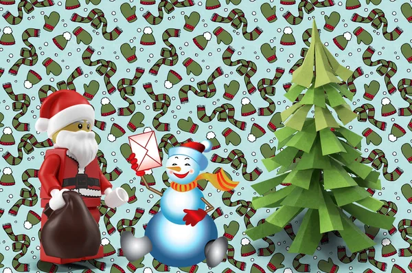 Weihnachtsgrüße, Weihnachten Hintergrundbild. 3D-Darstellung — Stockfoto