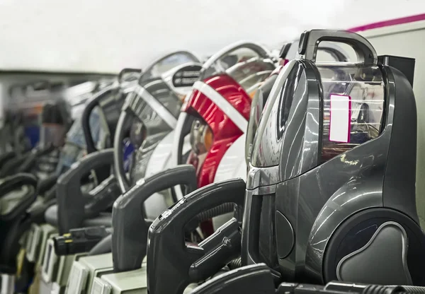 Vacuum cleaners that are sold in the store — Stock Image Vacuum cleaners that are sold in the store Stock Image