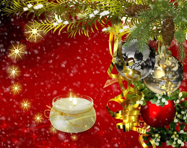 Christmas greetings, festive background for the images. 3D rendering — Stock Photo, Image