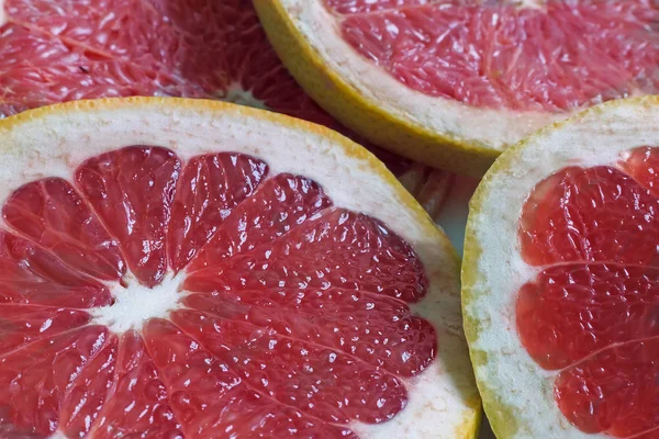 Sliced fruit grapefruit closeup. — Stock Photo, Image