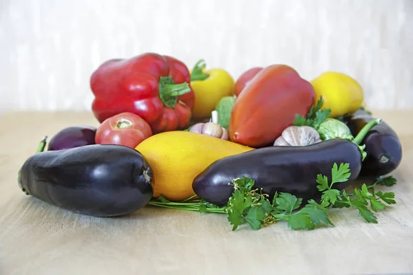A variety of vegetables and parsley on the table. — Stock Photo, Image