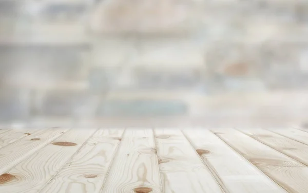 Light wooden table background for the product — Stock Photo, Image
