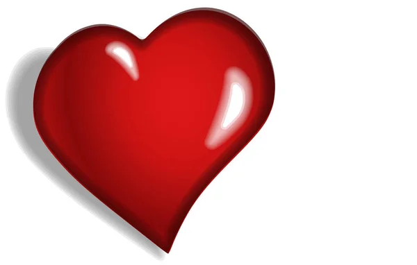 Большое красное сердце это символ любви. . — стоковое фото