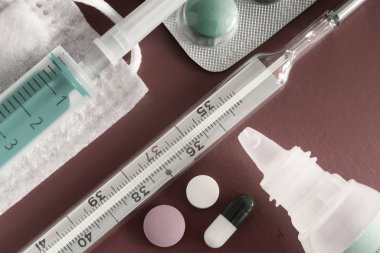 Grip ve solunum hastalıklarının tedavisi için malzemeler