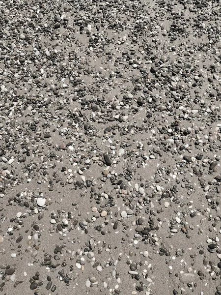 Imagem de fundo: pequenos seixos de mar na praia — Fotografia de Stock