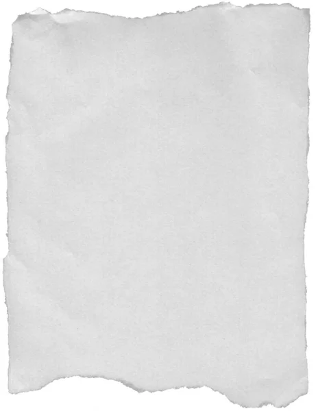 Beyaz arkaplanda eski bir kağıt parçası — Stok fotoğraf