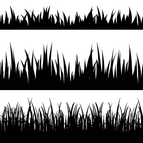 Set of seamless the grass. Royalty Free Stock Vectors