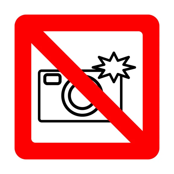 Firma que prohíbe el uso de la cámara . — Archivo Imágenes Vectoriales