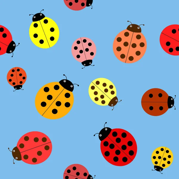 Seamless the ladybugs. Stock Illustration