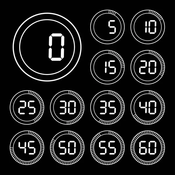 Set of icons stopwatch. — Stock Vector