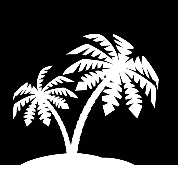 Palmiye ağaçları ile ada. — Stok Vektör