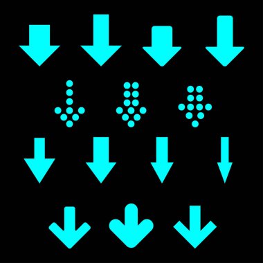 Siluetleri okları kümesi.