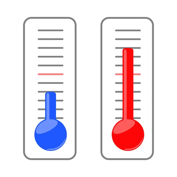 Ilustración de dos termómetros . — Vector de stock